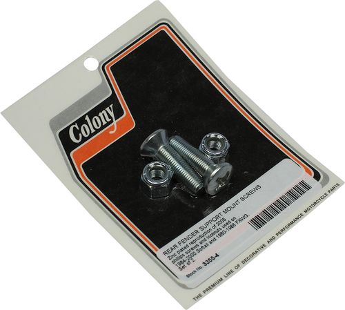 COLONY - 3355-4 - Mounting Screws/Nuts - Rear Fender Support - Zinc - Set