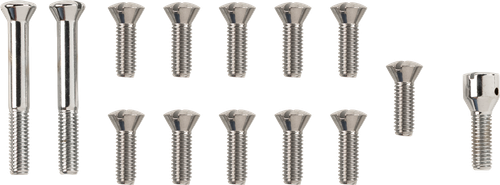 COLONY - 8147-13 - Screw Kit - Transmission Top Cover - Flat/Countersunk/Slotted - Chrome