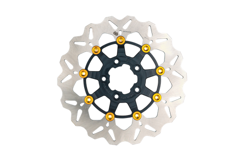 ROTOR 11.5" FLOATING WAVE FR BLACK/GOLD BUTTONS
