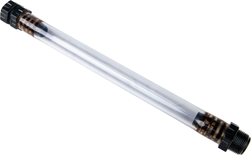 FILLER HOSE W/SCREW CAP CLEAR 12"