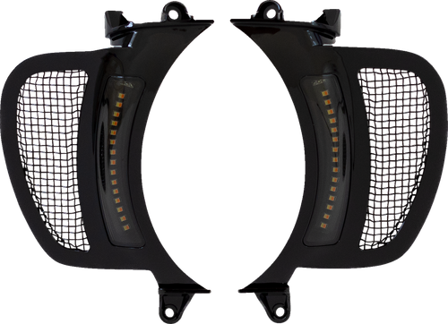 CUSTOM DYNAMICS - CD-RG-V-AW2-BB - LED Vent Insert - Amber/White - Black w/ Black Mesh