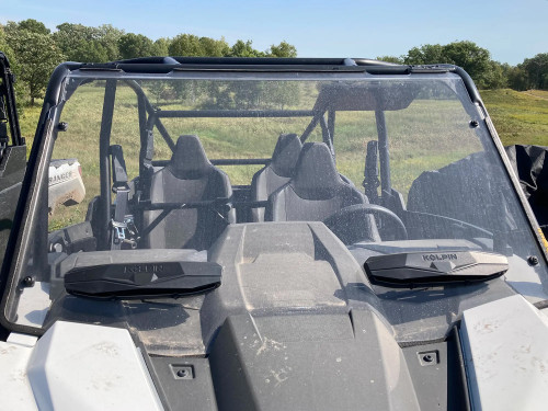 POLY FRONT WINDSHIELD FULL FIXED VENTED POL
