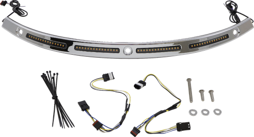 CUSTOM DYNAMICS - CD-WT2-SEQ-14-C - Windshield Trim - Sequential Turn Signals - Chrome