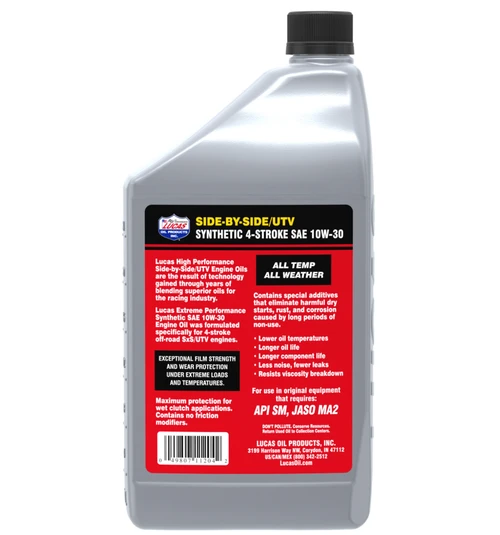 LUCAS - 11200 - SXS SYNTHETIC OIL 0W40 4T 1 QT