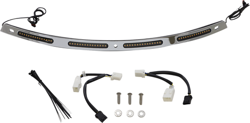 CUSTOM DYNAMICS - CD-WT2-SEQ-01-C - Windshield Trim - Sequential Turn Signals - Chrome