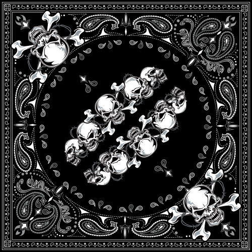 BANDANNA SKULL ROW