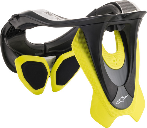BNS TECH-2 NECK SUPPORT BLACK/YELLOW LG-XL