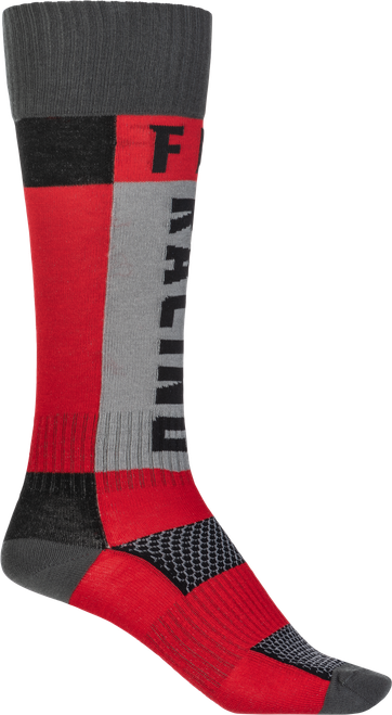 YOUTH MX SOCKS THICK RED/GREY