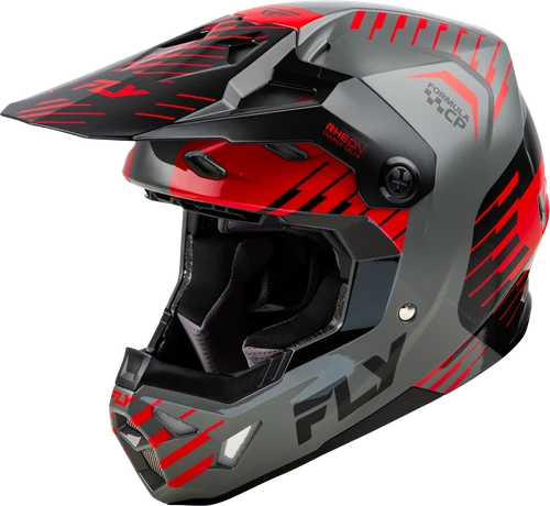 YOUTH FORMULA CP SLICE HELMET GREY/RED/BLACK YL