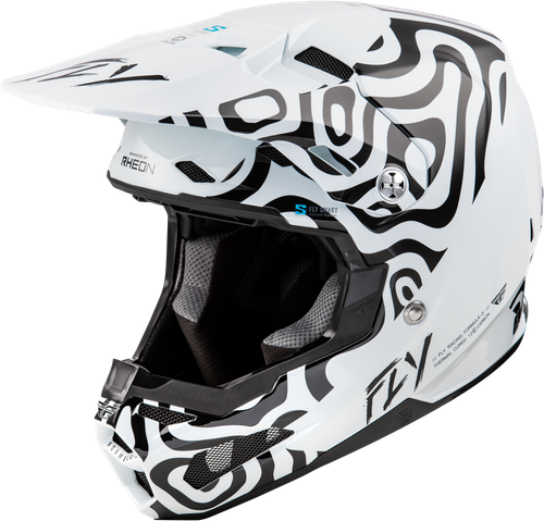 YOUTH FORMULA S CARBON ABYSS HELMET WHITE/BLACK YL
