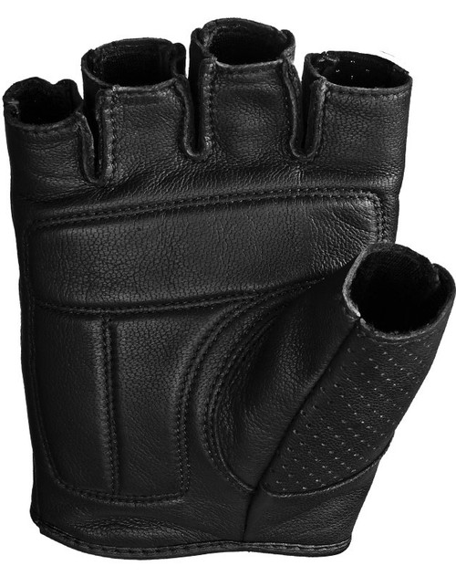 HALF JAB PERFORATED GLOVES BLACK