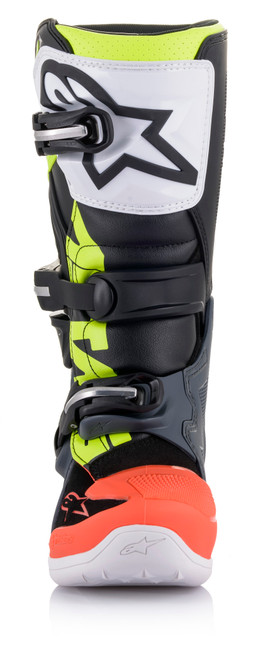 TECH 7S BOOTS DARK GREY/ RED FLUO/YELLOW FLUO