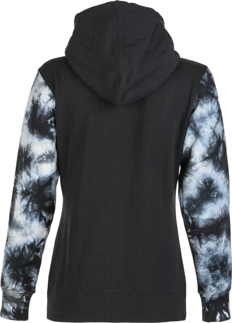 WOMEN'S FLY TIE-DYE ZIP UP HOODIE BLACK/GREY