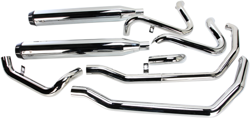 BASSANI XHAUST - 1F76R - Down Under Exhaust - Chrome - Straight Can