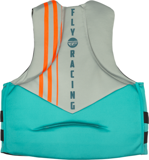 NEOPRENE FLOTATION VEST TEAL/GREY/ORANGE
