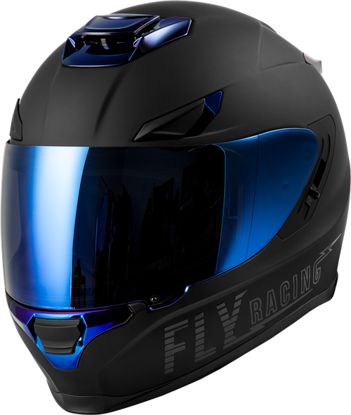 SENTINEL RECON HELMET MATTE BLACK/BLUE CHROME
