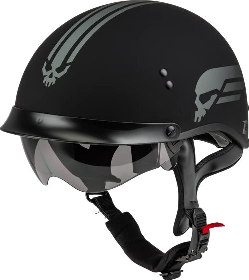 HH-65 RETRIBUTION HELMET W/PEAK MATTE BLACK/SILVER
