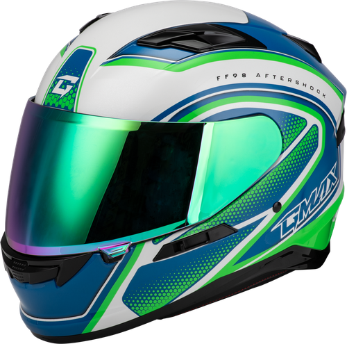 FF-98 AFTERSHOCK HELMET WHITE/NEON GREEN