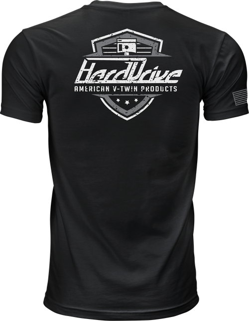 HARDDRIVE SHIELD TEE BLACK/WHITE