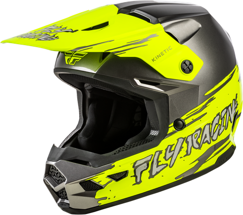 YOUTH KINETIC SURGE HELMET GREY/HI-VIS