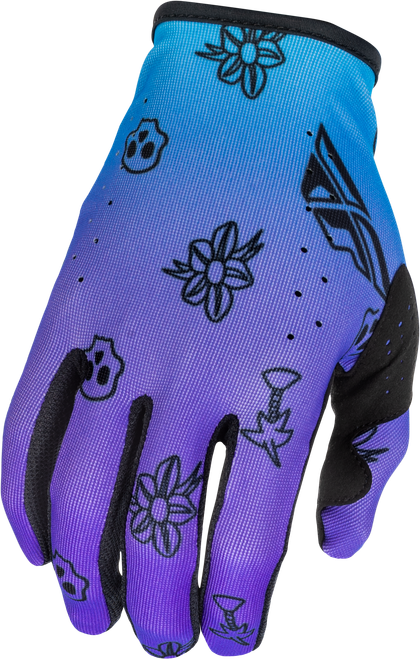 YOUTH LITE OUTLINE GLOVES PURPLE/BLUE/BLACK