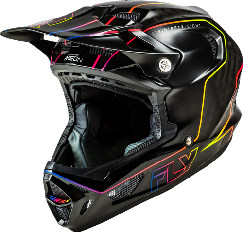 WERX-R FLOW CARBON HELMET BLACK CARBON/BLACK/MULTI