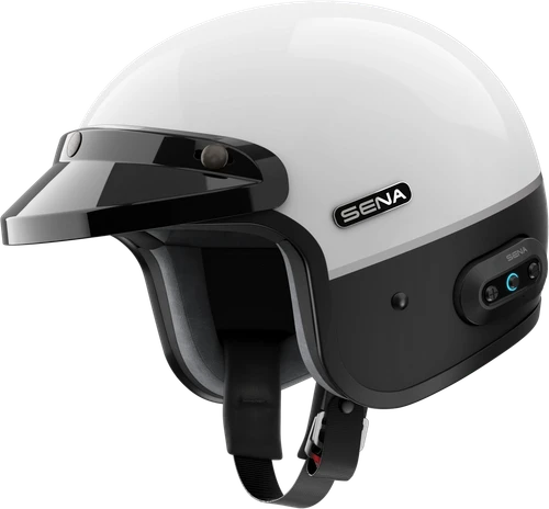 SURGE OPEN FACE HELMET W/MESH GLOSSY WHITE/MATTE BLACK