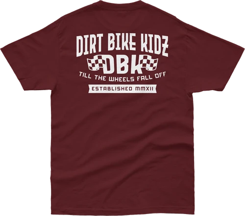 TILL THE END TEE BURGUNDY