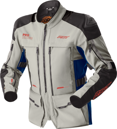PS ADVENTURE D3O JACKET SILVER/BLUE TEXTILE