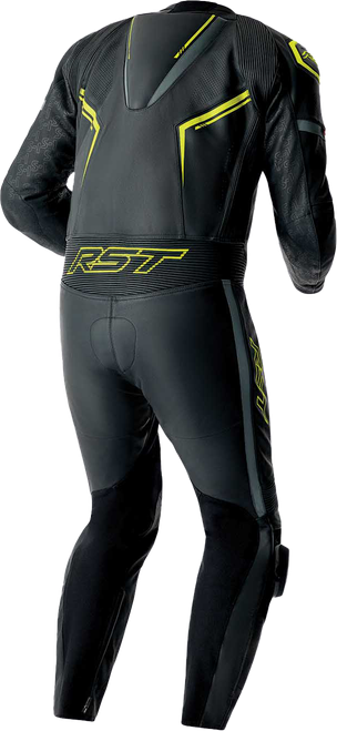 S1 D3O SUIT BLK/GRY/FLO YEL LEATHER