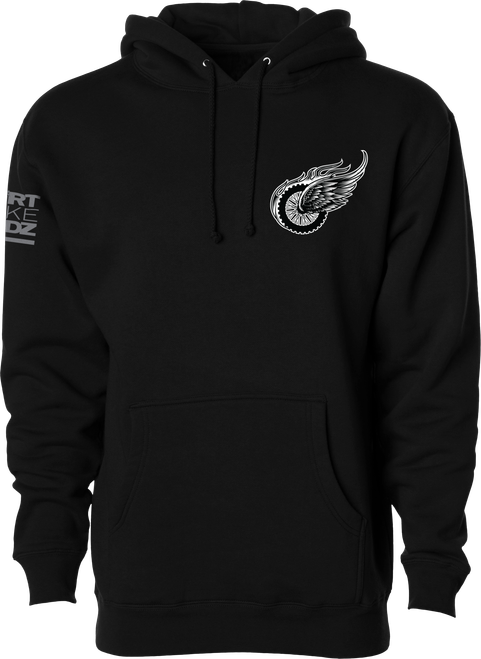 TWO WHEELS HOODIE BLACK