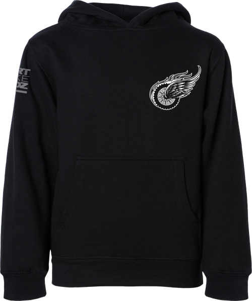 TWO WHEELS YOUTH HOODIE BLACK