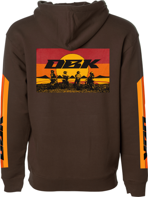 SUNDAY STRIPE HOODIE BROWN