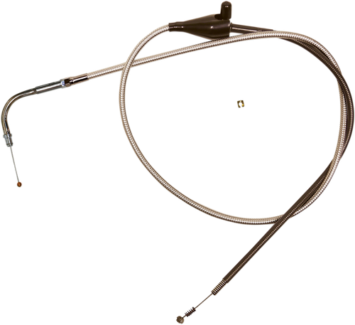 MAGNUM SHIELDING - 5428 - Polished Stainless Steel Braided Throttle/Idle Cable - '01-'07 Harley-Davidson Screamin Eagle Ultra Classic Electra Glide