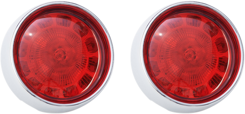 CUSTOM DYNAMICS - PB-BB-R-1156CR - Bullet Turn Signal - 1156 - Chrome - Red Lens