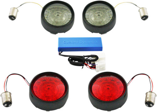 CUSTOM DYNAMICS - PB-HD-BB-B - Full Bullet Turn Signal Conversion Kit - Black