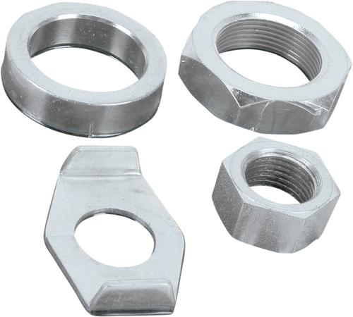 COLONY - 8161-4 - Nuts with Washers Kit - Rear/Axle - Hex - Cadmium Plated - '36-'72 Harley-Davidson