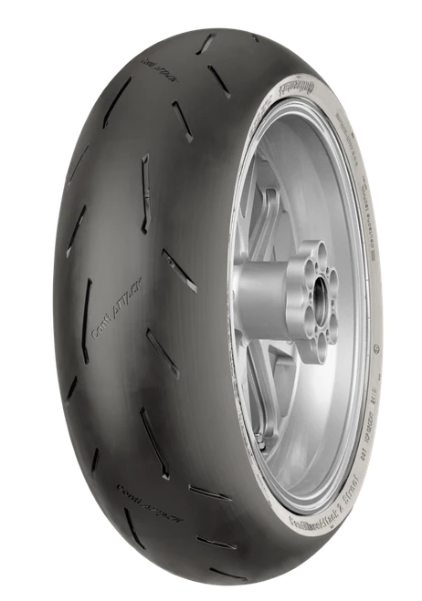CONTINENTAL - 02446610000 - Tire - ContiRaceAttack 2 Street - Rear - 190/55ZR17 - (75W)