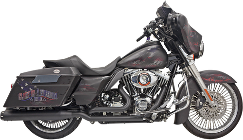 BASSANI XHAUST - 1F76RB - Down Under Exhaust - Black - Straight Can