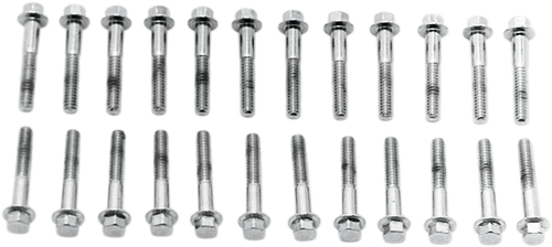 COLONY - 8732-24 - Screw Kit - Valve Cover/Hex - with Aluminum D Rings - Chrome