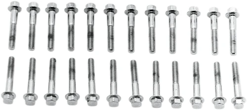 COLONY - 8732-24 - Screw Kit - Valve Cover/Hex - with Aluminum D Rings - Chrome