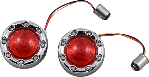 CUSTOM DYNAMICS - PB-BR-RR-57-CR - Bullet Turn Signal 1157 - Chrome - Red Lens