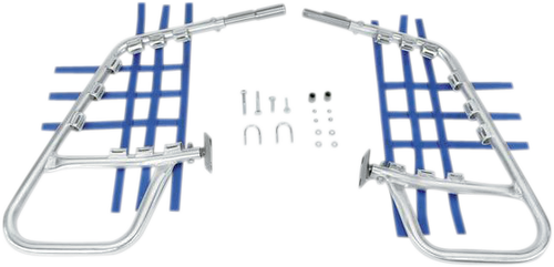 DG PERFORMANCE - 60-6210 - Nerf Bars - Natural/Blue - Suzuki - QuadRacer '87-'90