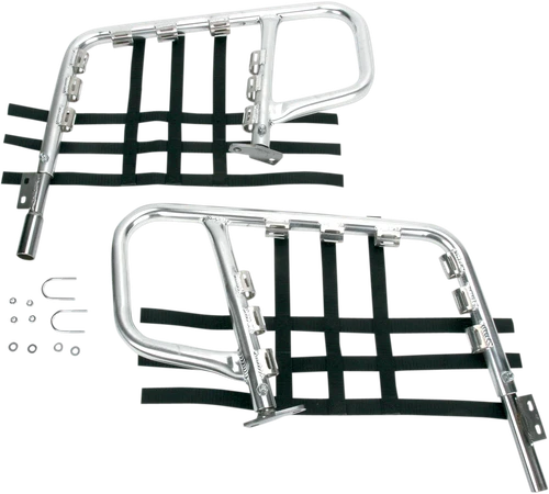 DG PERFORMANCE - 60-6235 - Nerf Bars - Natural/Black - Suzuki - QuadRacer '85-'86