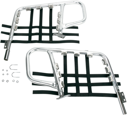 DG PERFORMANCE - 60-6235 - Nerf Bars - Natural/Black - Suzuki - QuadRacer '85-'86