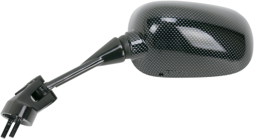 EMGO - 20-43014 - Mirror - Side View - Black/Carbon Fiber - Rectangle - Left - Kawasaki