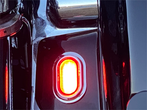 CUSTOM DYNAMICS - CD-PLUG-RC - Antenna Grommet Light - Red Lens - Chrome