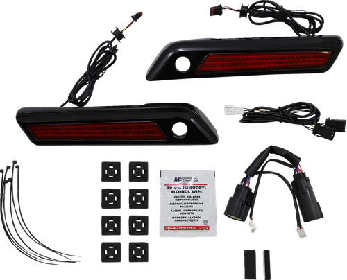 CUSTOM DYNAMICS - CD-SBL-BCM-RB - Latch Light - Saddlebag - Red - Black