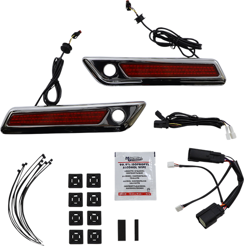 CUSTOM DYNAMICS - CD-SBL-BCM-RC - Latch Light - Saddlebag - Red - Chrome