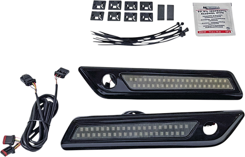 CUSTOM DYNAMICS - CD-SBL-DC-SB - Latch Light - Saddlebag - Dual Color - Smoke - Black